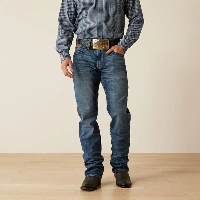Men Denim Ariat M4 Relaxed Nate Boot Cut Jeans Heath