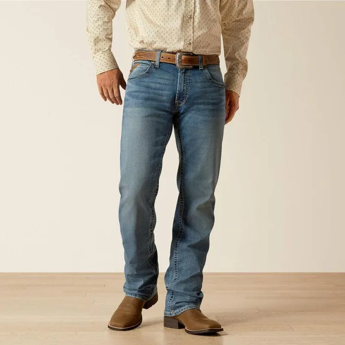 Men Denim Ariat M5 Straight Redmond Straight Leg Jeans Gaviota