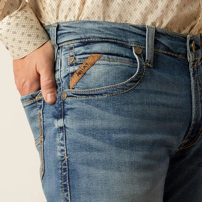 Men Denim Ariat M5 Straight Redmond Straight Leg Jeans Gaviota Men Denim Ariat M5 Straight Redmond Straight Leg Jeans Gaviota
