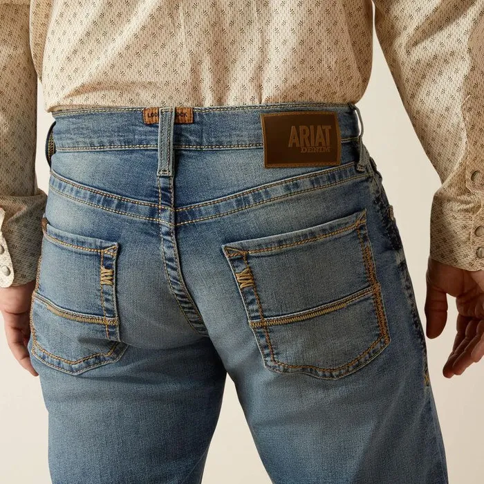 Men Denim Ariat M5 Straight Redmond Straight Leg Jeans Gaviota Men Denim Ariat M5 Straight Redmond Straight Leg Jeans Gaviota