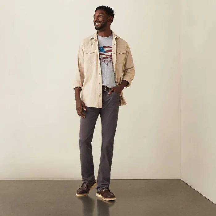 Men Denim Ariat M7 Grizzly Straight Jean Charcoal Men Denim Ariat M7 Grizzly Straight Jean Charcoal