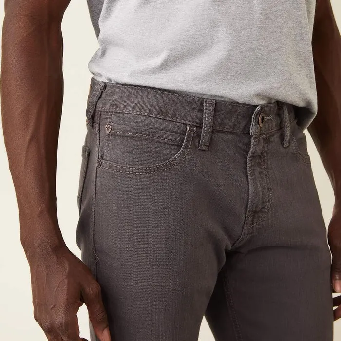 Men Denim Ariat M7 Grizzly Straight Jean Charcoal Men Denim Ariat M7 Grizzly Straight Jean Charcoal