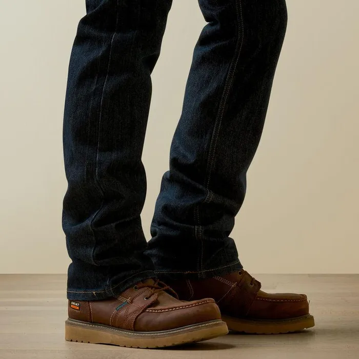 Men Denim Ariat Rebar M7 Slim DuraStretch Basic Stackable Straight Leg Jean Blackstone