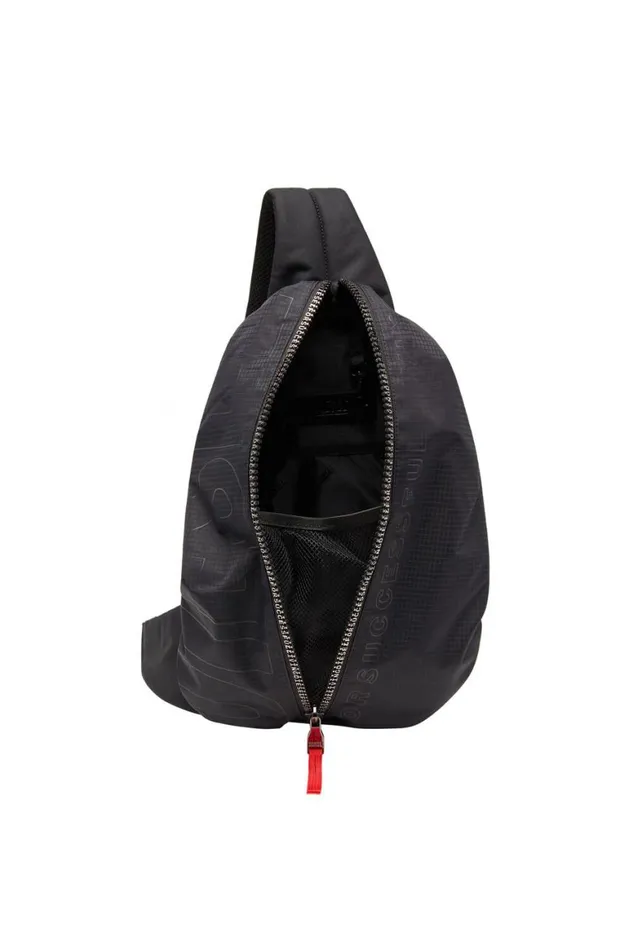 Men Diesel Backpacks ZIPD SLING BAG X Black