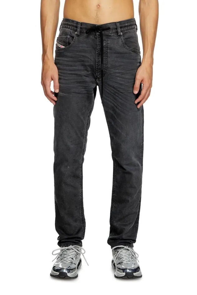 Men Diesel Jeans Regular 2030 DKrooley Joggjeans 09J75 Black