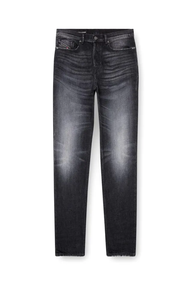 Men Diesel Jeans Regular Jeans 2023 DFinitive 09L50 Blackdark Grey