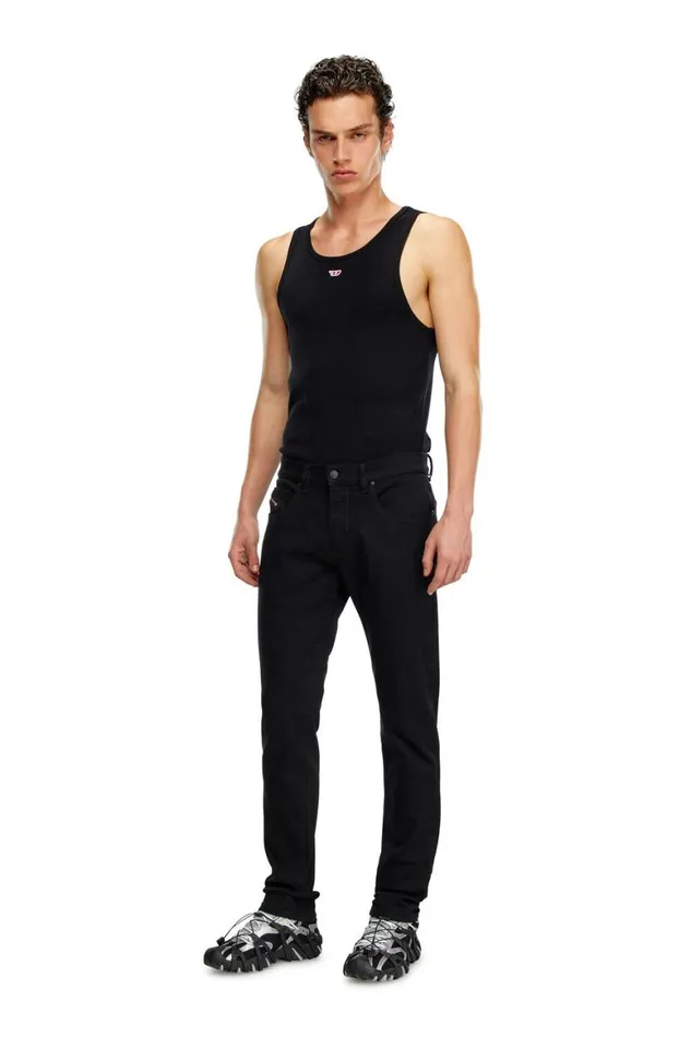 Men Diesel Jeans Slim Jeans 2019 DStrukt 069YP Blackdark Grey