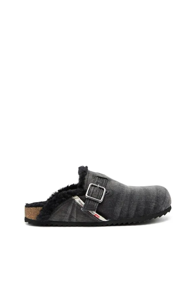 Men Diesel Rubber Slides DWOODSTOCK X Black