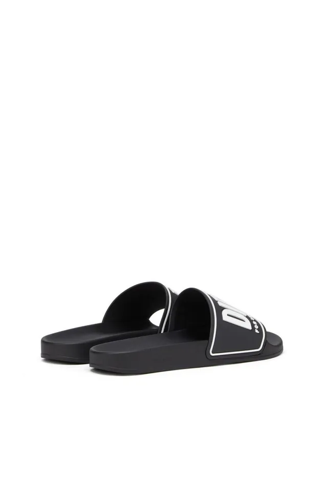 Men Diesel Rubber Slides SAMAYEMI CC Blackwhite