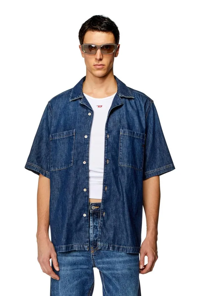 Men Diesel Shirts DPAROSHORT Dark Blue Men Diesel Shirts DPAROSHORT Dark Blue