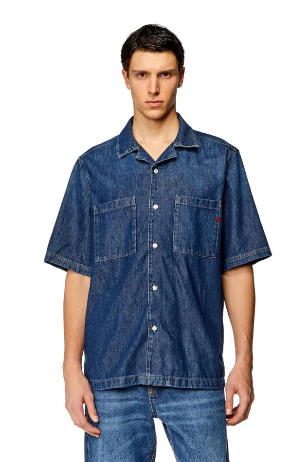 Men Diesel Shirts DPAROSHORT Dark Blue Men Diesel Shirts DPAROSHORT Dark Blue