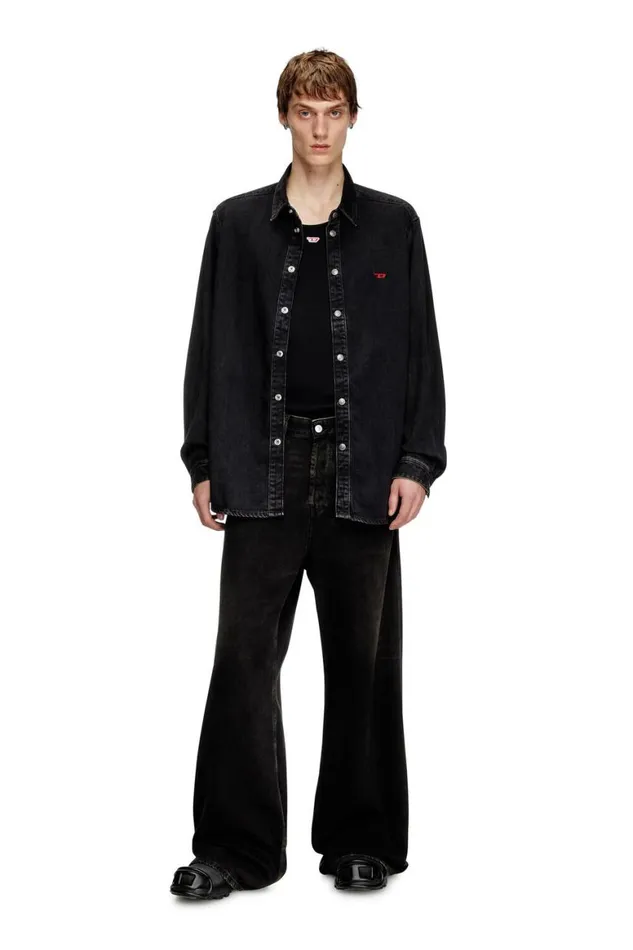 Men Diesel Shirts DSIMPLY Black