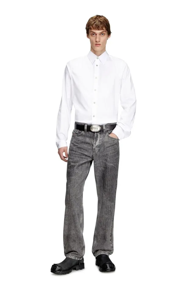 Men Diesel Shirts SFITTYA White