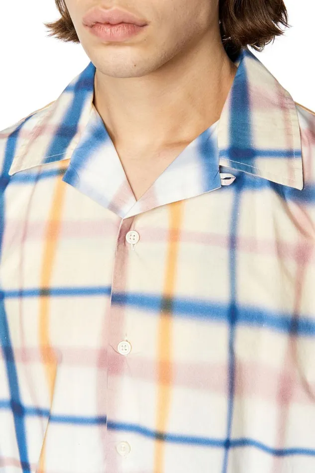 Men Diesel Shirts SFRANKCHECK Bluewhite Men Diesel Shirts SFRANKCHECK Bluewhite