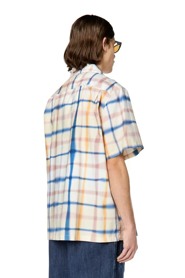 Men Diesel Shirts SFRANKCHECK Bluewhite Men Diesel Shirts SFRANKCHECK Bluewhite