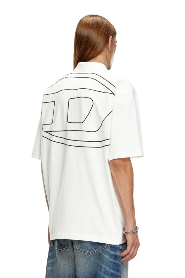 Men Diesel TShirts and Polos TVORTMEGOVALD Whiteblack Men Diesel TShirts and Polos TVORTMEGOVALD Whiteblack