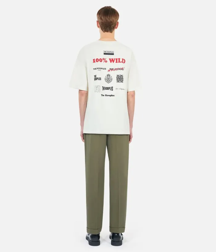 Men Ecru 100 Wild Serigraphy Tshirt THE KOOPLES Tshirts