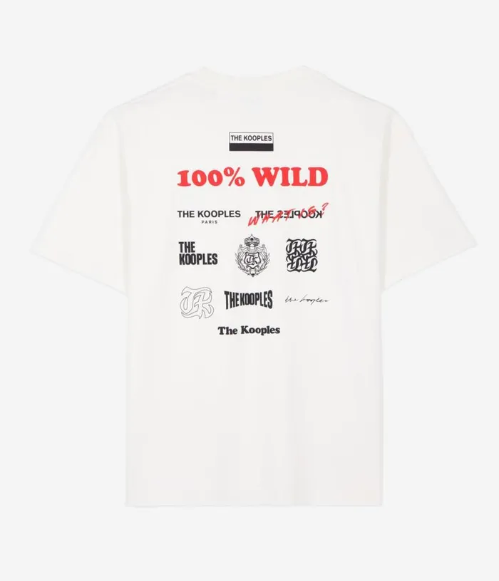 Men Ecru 100 Wild Serigraphy Tshirt THE KOOPLES Tshirts