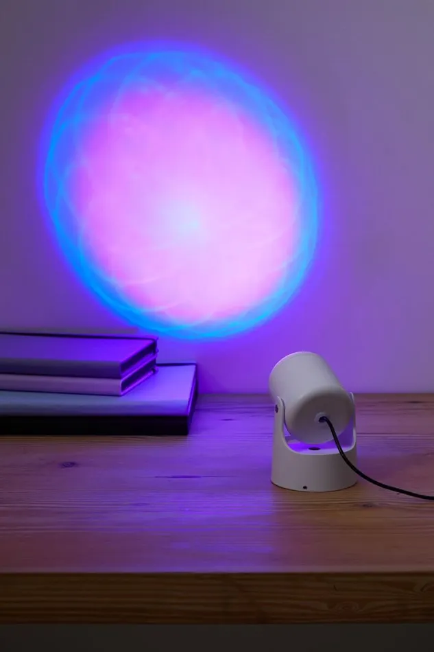 Men Gifting Cotton On Sunset Projection Lamp White