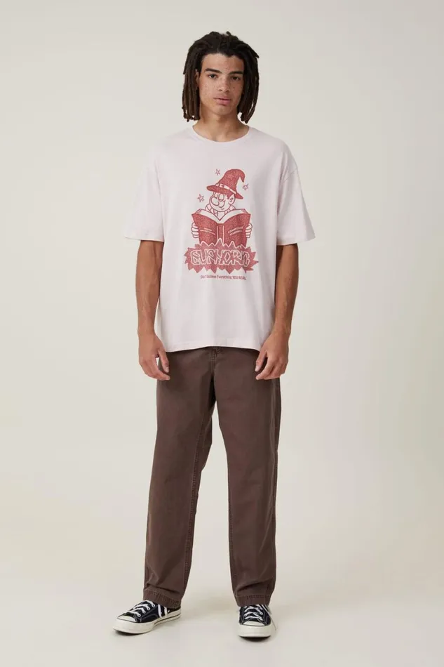 Men Graphic TShirts Cotton On Loose Fit Art TShirt Cloud Pinkwizard