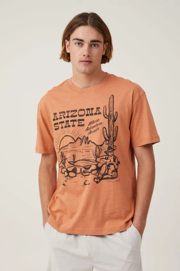 Men Graphic TShirts Cotton On Loose Fit Graphic TShirt Carameladventure Awaits