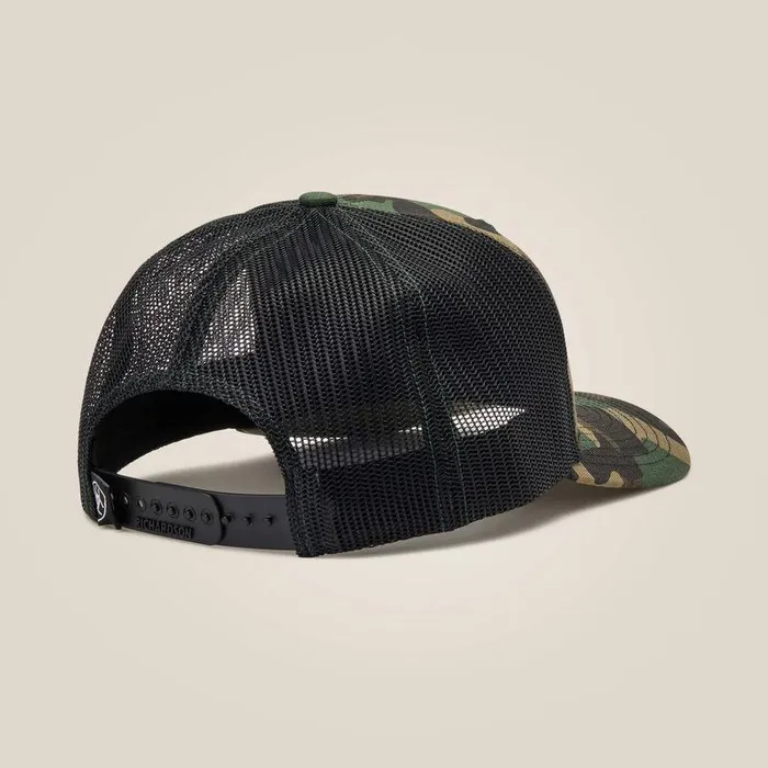 Men Hats and Caps Ariat Flag Patch Cap Camo