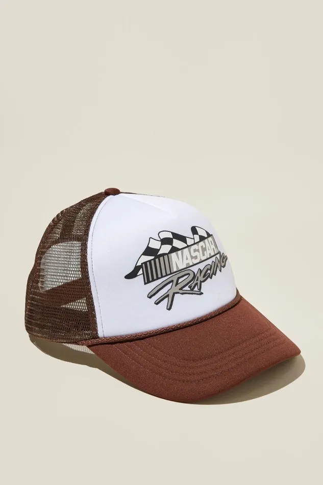 Men Hats Cotton On Nascar Trucker Hat Lcn Ncr Chocolateracing Flag