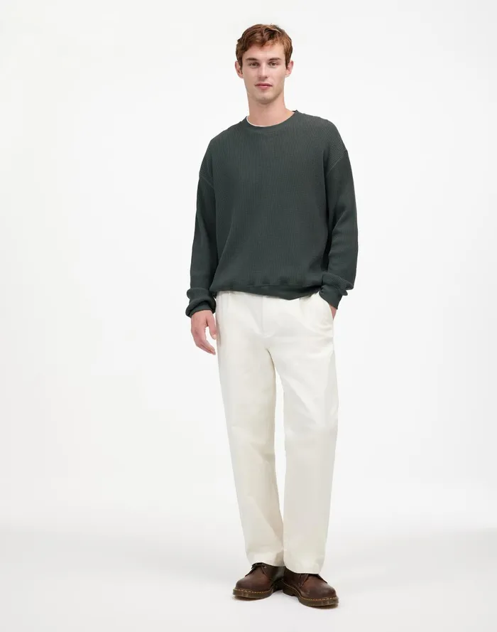 Men Hoodies and Sweatshirts Madewell Cotton Thermal Sweatshirt Vintage Muslin