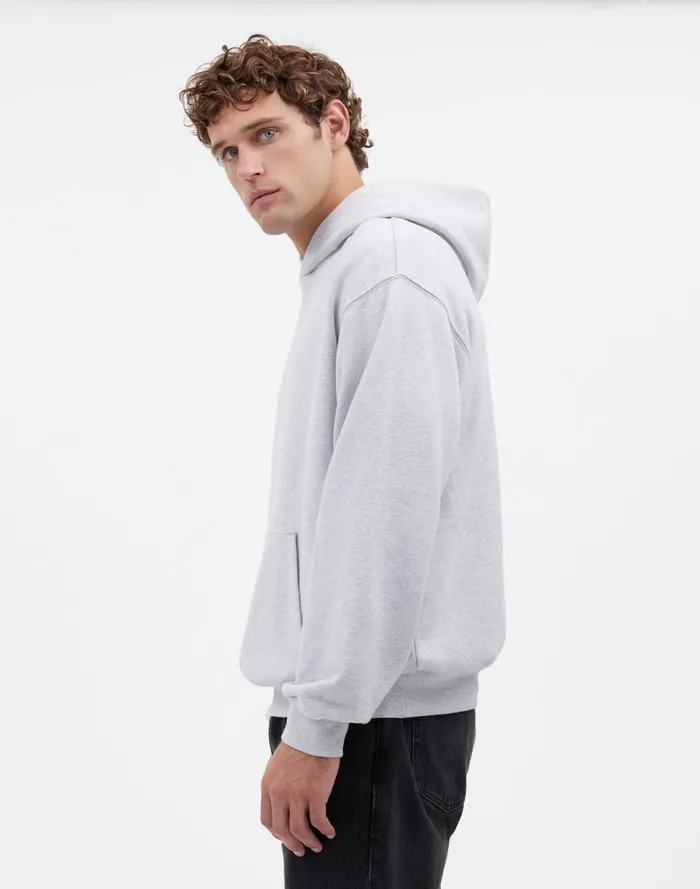 Men Hoodies and Sweatshirts Madewell The McCarren Midweight Hoodie Sweatshirt Light Heather Grey