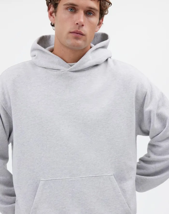 Men Hoodies and Sweatshirts Madewell The McCarren Midweight Hoodie Sweatshirt Light Heather Grey
