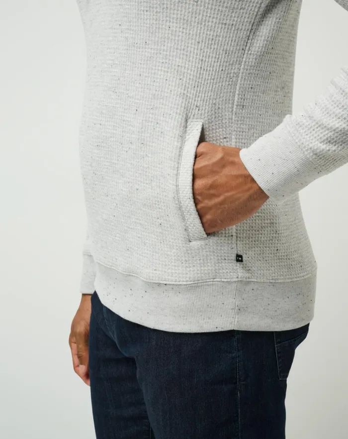 Men Hoodies and Sweatshirts TravisMathew CLOUD WAFFLE HOODIE Light Grey