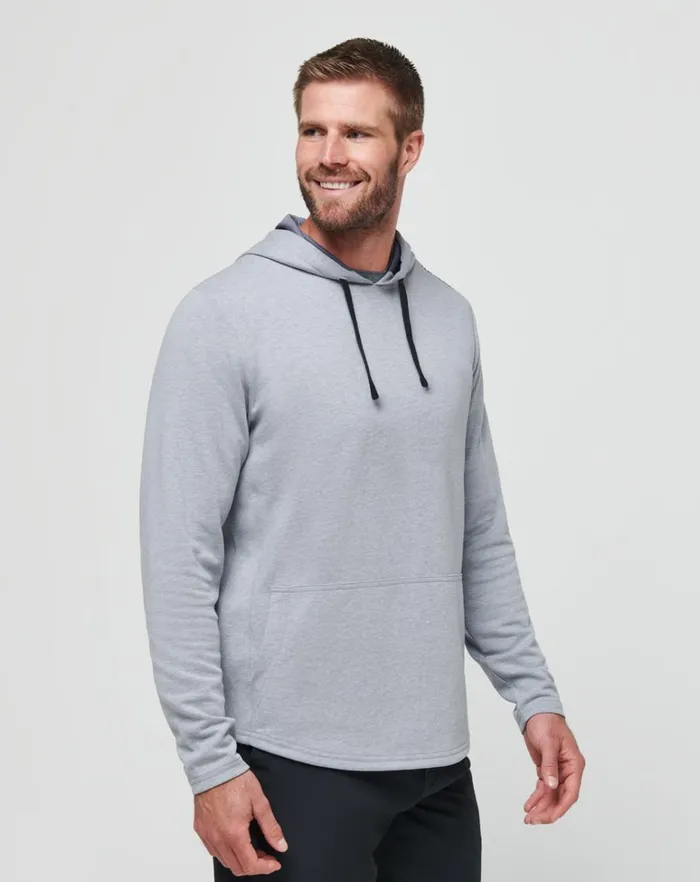 Men Hoodies and Sweatshirts TravisMathew UPGRADED TECH HOODIE Heather Grey Men Hoodies and Sweatshirts TravisMathew UPGRADED TECH HOODIE Heather Grey