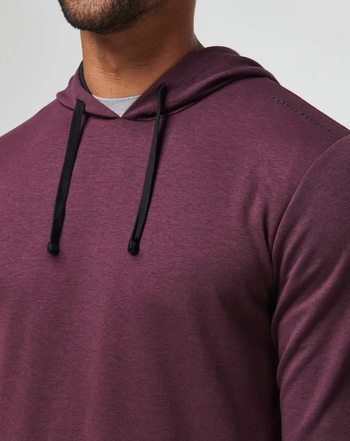Men Hoodies and Sweatshirts TravisMathew UPGRADED TECH HOODIE Heather Mauve Wine