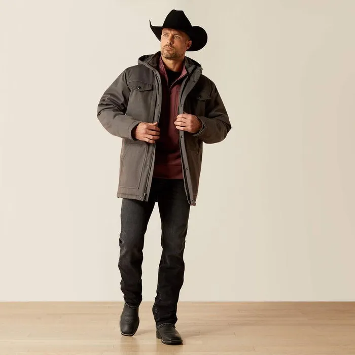Men Jackets and Vests Ariat Abilene Parka Grey Heather Men Jackets and Vests Ariat Abilene Parka Grey Heather