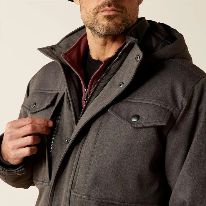 Men Jackets and Vests Ariat Abilene Parka Grey Heather Men Jackets and Vests Ariat Abilene Parka Grey Heather