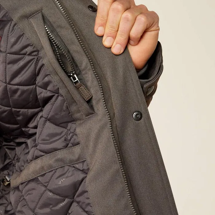 Men Jackets and Vests Ariat Abilene Parka Grey Heather Men Jackets and Vests Ariat Abilene Parka Grey Heather