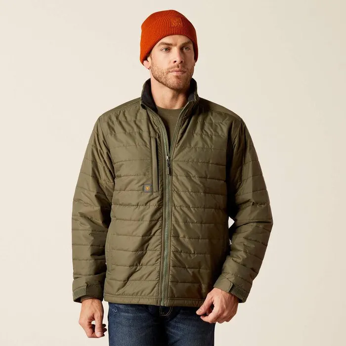 Men Jackets and Vests Ariat Rebar Cordura Ripstop Lightweight Insulated Jacket Beetle