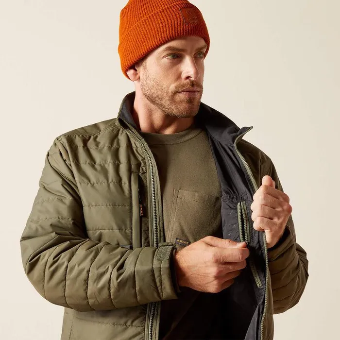 Men Jackets and Vests Ariat Rebar Cordura Ripstop Lightweight Insulated Jacket Beetle