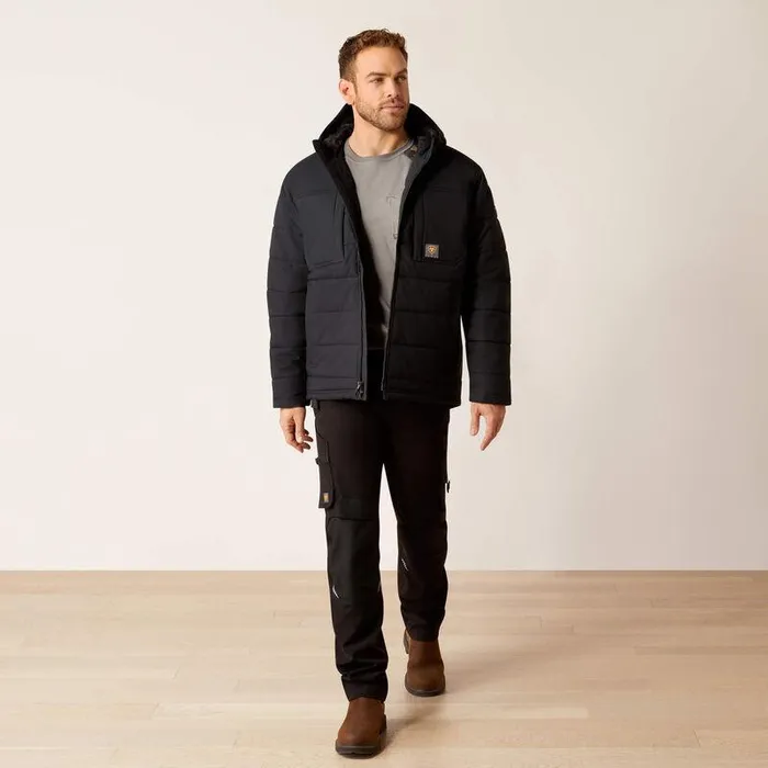 Men Jackets and Vests Ariat Rebar Winter Valiant Ripstop Insulated Jacket Black Men Jackets and Vests Ariat Rebar Winter Valiant Ripstop Insulated Jacket Black