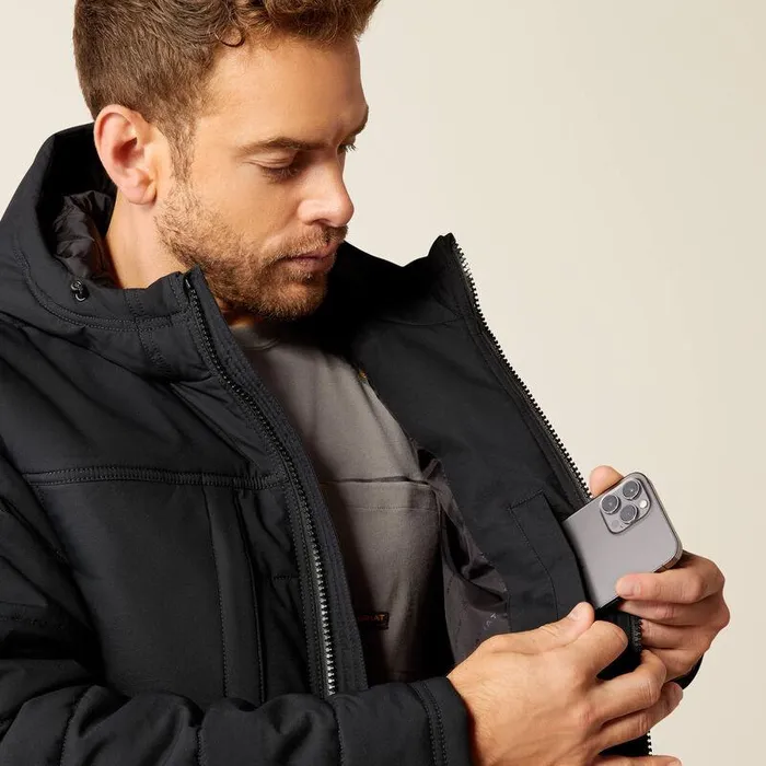 Men Jackets and Vests Ariat Rebar Winter Valiant Ripstop Insulated Jacket Black Men Jackets and Vests Ariat Rebar Winter Valiant Ripstop Insulated Jacket Black