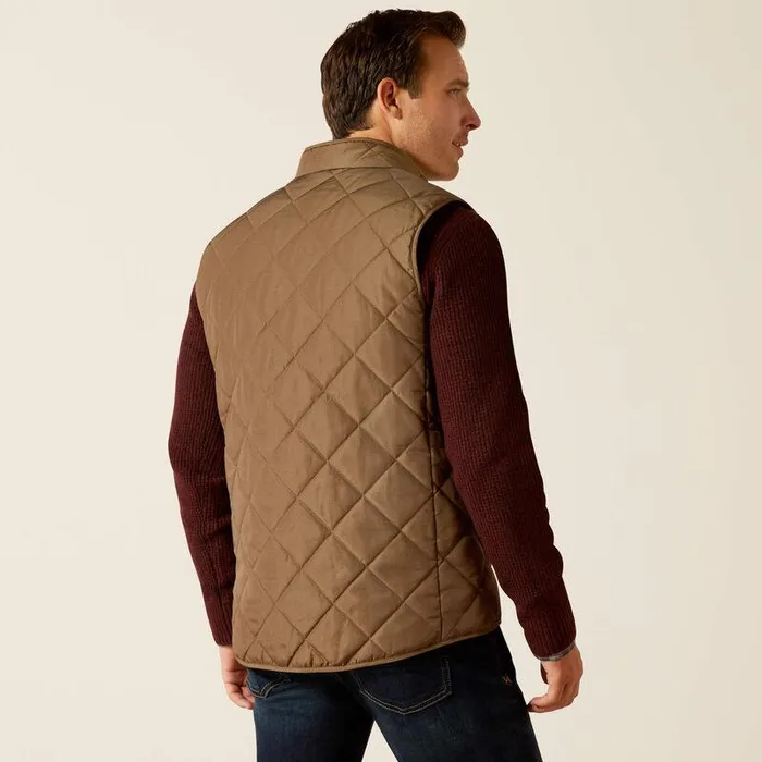 Men Jackets and Vests Ariat Woodside Vest Camel Herringbone Men Jackets and Vests Ariat Woodside Vest Camel Herringbone