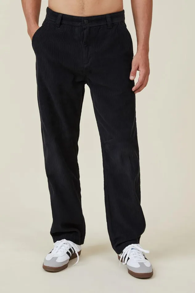 Men Jeans Cotton On Loose Fit Pant Washed Black Cord