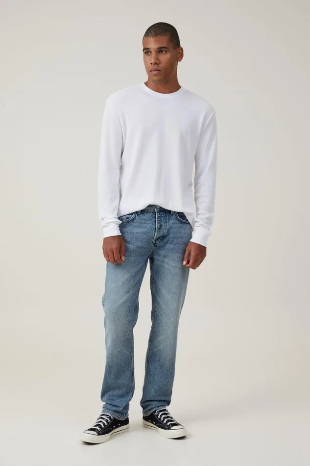 Men Jeans Cotton On Regular Straight Jean Space Blue