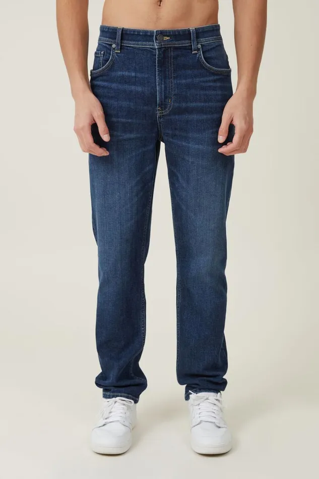 Men Jeans Cotton On Slim Straight Jean London Blue