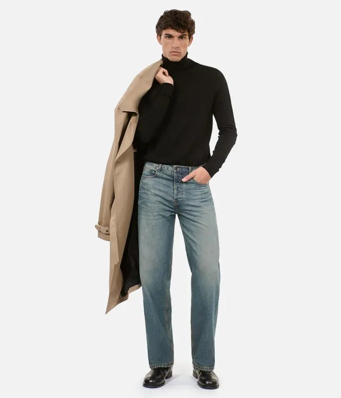 Men Light Blue Straight Jeans THE KOOPLES Pants and Shorts