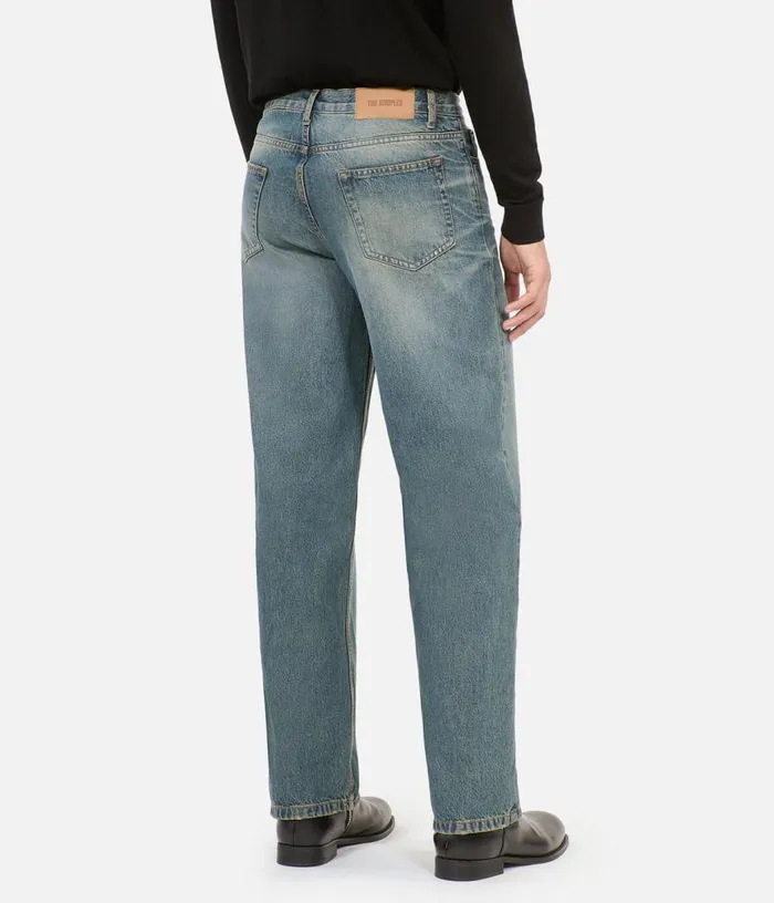 Men Light Blue Straight Jeans THE KOOPLES Pants and Shorts
