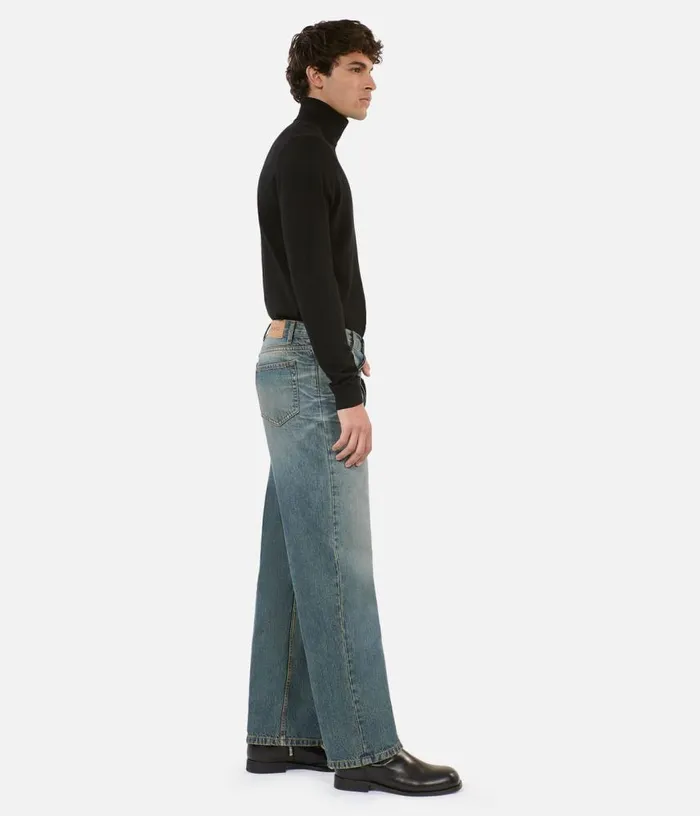 Men Light Blue Straight Jeans THE KOOPLES Pants and Shorts