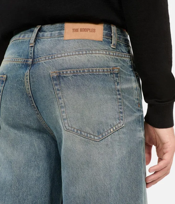 Men Light Blue Straight Jeans THE KOOPLES Pants and Shorts
