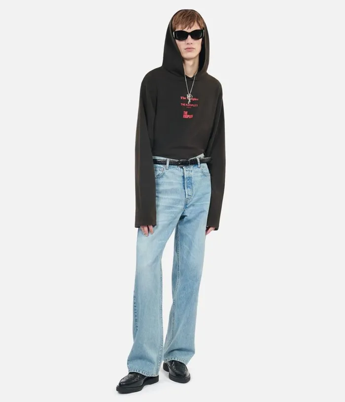 Men Longsleeved Black Hooded Locations Serigraphy Tshirt THE KOOPLES Tshirts
