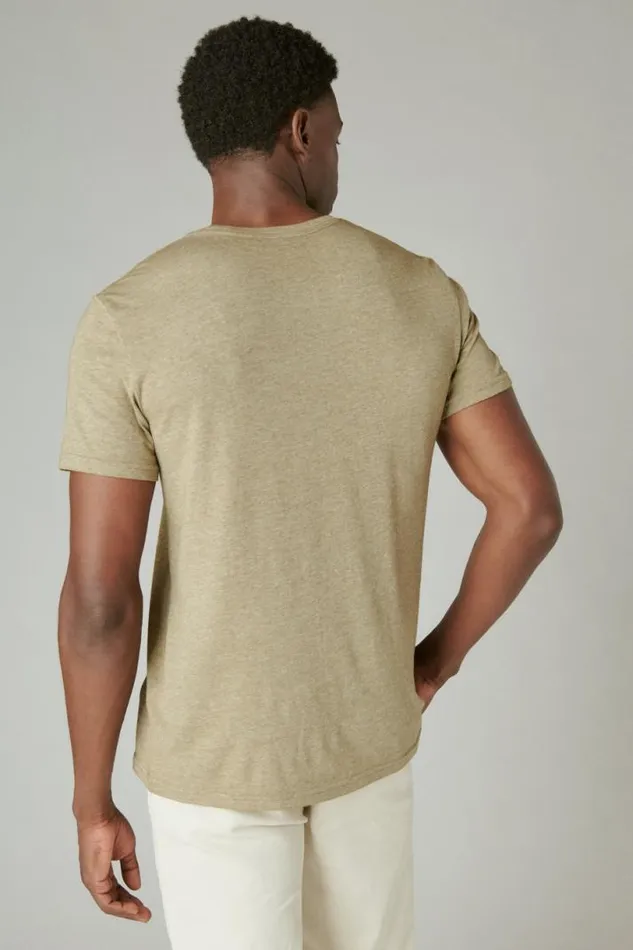 Men Lucky Brand Graphic Tees Acdc Highway Dark Olive